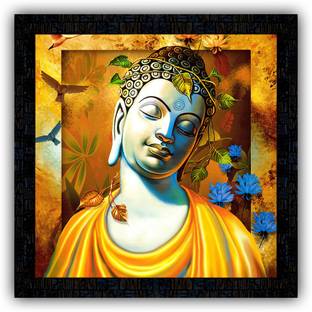 Poster N Frames framed poster of Buddha-17423 Digital Reprint 14 inch x 14 inch Painting