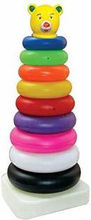 Insite Stacking Colouring Teddy Rings - 9 Rings (Multicolor)