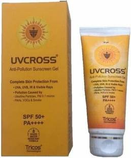 uvक्रॉस एंटी-पॉल्यूशन सनस्क्रीन जेल SPF 50+ SPF - 50 PA++++