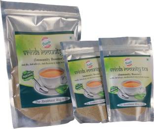 Vrinda Insta Immunity Tea Pack of 3 Sugar Free 200 gm Black Pepper Instant Tea Vacuum Pack