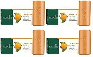 BIOTIQUE Pack of 4 Bio Orange Peel Revitalizing Body Soap, 150g ( For All Skin Types )