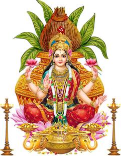 god & god's 51 cm Laxmi G 765 Self Adhesive Sticker