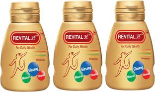 Revital H For Men's Daily Health - 30 Capsule | Pack of 3 (30 x 3 = 90 Capsule)