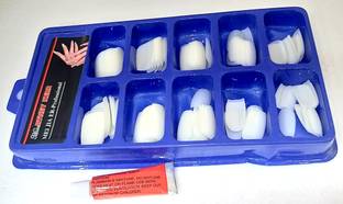 MATHAL ARTIFICIAL NAILS PLAIN WHITE