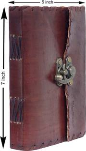 CRAFT CLUB Vintage Leather Diary with Lock A5 Journal Unruled 200 Pages