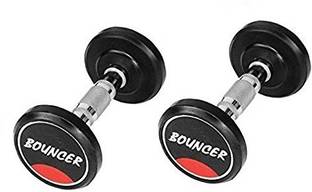 vigor Heavy Duty Rubber Coated Professional Bouncer Dumbbells (Pack Of Two) Fixed Weight Dumbbell