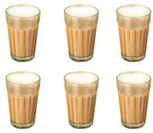 Lokesh (Pack of 6) (Pack of 6) Traditional Indian Cutting Chai /Tea Style Experience Set(Pack of 6) Glass Set (100 ml, Glass) Glass Set Water/Juice Glass