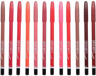 Makeup Fever MN Super Matte Creamy Lipliner Pencil pack of 12