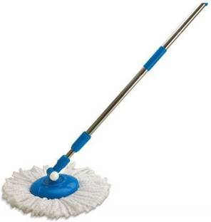 megalink home cleaning Mop Rod 360 Degree With free 1 Refill String Mop (Multicolor) Mop Rod