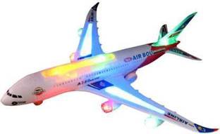 Haulsale Musical AeroPlane Airbus Bump & Go Action Toy with Sound & Light-38