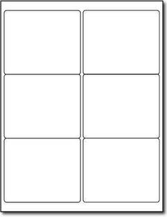 Etree A4 Size Multi Purpose White Self Adhesive Label/Sticker for Printer (Lable Size 99 x 93 mm, 6 Lable in A4)- 6 Sticker Per Sheet - 50 Sheets Pack self-Adhesive Paper Label
