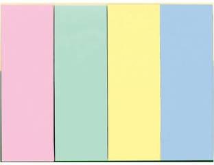 R H lifestyle Self Adhesive Sticky Notes Page Marker 4 Color 100 Sheets/Pad Student School Office Supplies Pack Of 1 100 Sheets page marker memo pad, 4 Colors