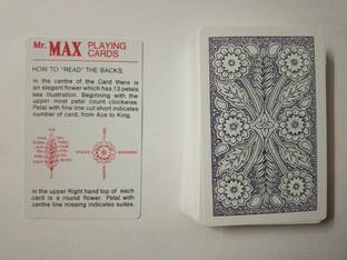 R.s.Magic Tricks Mr.Max SPY Marked Magic Playing Cards Best for Flash (Black) Card Magic