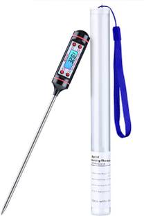 Yazdaani Portable Stainless Steel Probe Cooking Thermometer Baking Temperature Measurement Food Liquid Paste Oil Milk Tea Category Beer (Black) -50° to 300°C Pen Type TP-101 Barbecue BBQ Gas Oven Electronic Tester Meter Sensor Digital Instant Read Thermocouple Kitchen Thermometer with Fork Kitchen Thermometer