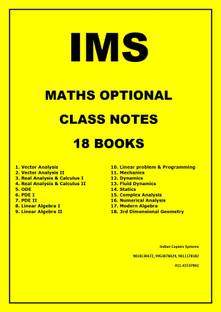 IMS Latest Class Notes Maths Optional