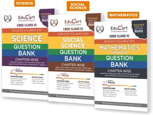 Educart CBSE Class 10 Science , Maths And SST Question Bank Combo Pack For 2021 Exam