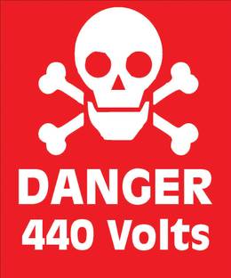 imbue DANGER 440 VOLTAGE Emergency Sign