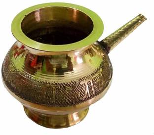 salvusappsolutions Brass Karwa Chauth Karwa, Karwa Lota, Karva Lota, Brass Karwa, Karwa Kalash-3 Inches (Small Size) Brass Kalash