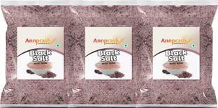 Annprash PREMIUM QUALITY BLACK SALT / KALA NAMAK 1500GM (500GMx3) Black Salt