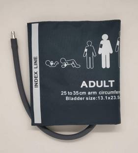 OTICA Reusable NIBP Adult Cuff with Single Tube Size 25-35 cm Compatible for Almost all types of Multipara monitor Bp Monitor Cuff