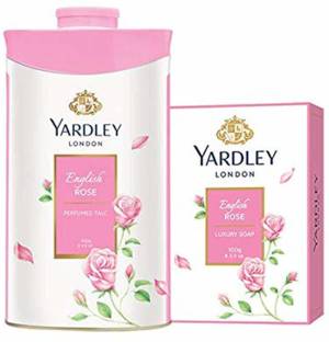 Yardley London English Rose Luxury Soap with English Rose Perfumed Talc