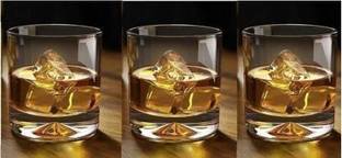 SARDAR CREATION (Pack of 3) Premium Whiskey Rocks Glasses for Vodka Bourbon Whisky Scotch Liquor (Set of 3, 300 ML) Glass Set Whisky Glass