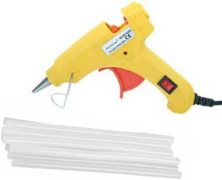 FADMAN 20 WATT (YELLOW) | 7MM 10 GLUE STICKS TRANSPARENT | Standard Temperature Corded Glue Gun