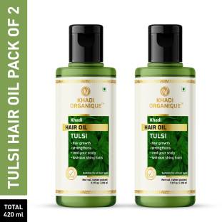 khadi ORGANIQUE TULSI HAIR OIL PACK OF 2 Hair Oil