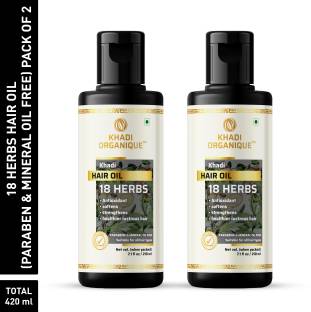 khadi ORGANIQUE 18 Herbs Hair Oil Without Mineral Oil Hair Oil