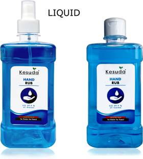 KESUDA 500ml  MIST Spray with 500ml LIQUID  with flipflop Cap (500ml+500ml) Hand Rub Pump Dispenser