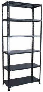 Spacious CRC Sheet 6 Shelf Slotted Angle Rack, 12x36x86 Inch, 20 Gauge sheet, 14 Gauge Angle Luggage Rack Luggage Rack Luggage Rack
