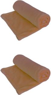 Petslover Premium Quality Ulta Soft Brown Mink Fabric DOG & Cat Blanket - ( Small )(Pack of 2) Cat, Dog Blanket