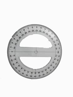 Antiquity Protractor Plastic Molded Plastic Size 6" WITH 360 DEGREE ANGLE Ruler