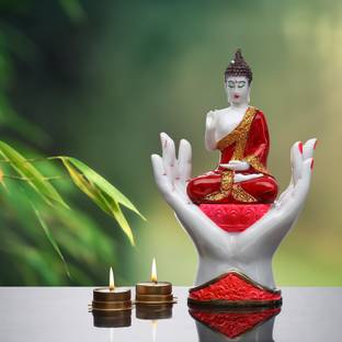 Flipkart Perfect Homes HOLY BUDDHA SHOWPIECE Decorative Showpiece  -  28 cm