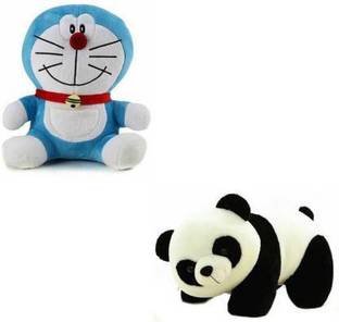 GOD GIFT GALLERY Soft Lovable Hugable Combo Doremon + Panda- 25cm + 30cm  - 30 cm