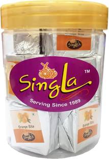 Singla Orange Bite Burfi Sweet 350g Plastic Bottle