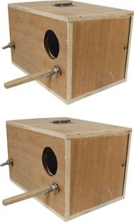 Shree Ganga Enterprise Breeding box for budgies, zava zibra finches lovebirds size 9*6*6 pack of 2 box Bird House