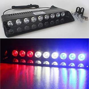 AIRSKY 9 LED White Flasher Strobe Car Police Emergency Light with 6 Flashing Interior Light Car LED (12 V, 35 W)
