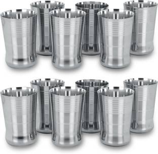 LIMETRO STEEL (Pack of 12) (G3) Drinking Glass Set Water/Juice Glass