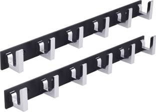 Flipkart SmartBuy Pack Of 2-Extra Long -40 cm Cloth Hanger Bathroom Wall Door Hooks For Hanging keys,Clothes,towel Hooks Hook Rail 12