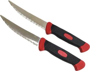GC Royal 2 Pc Stainless Steel Knife Laser Knife with pointed edge. stainless Steel Blade for multipurpose use-8"(pack of 2)