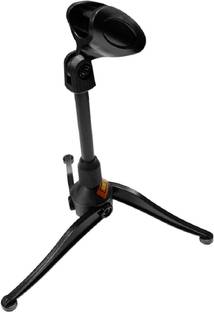 MX Microphone Table Tripod Stand with Adjustable Height 4.7 to 8.7 Inches Mic Clip Microphone Tabletop Stand