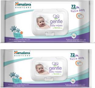 HIMALAYA gentle wipes , Flip top 2 packs (72*2 wipes)