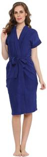 Flipkart SmartBuy Royalblue Free Size Bath Robe