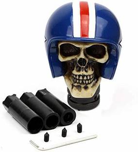 LAVITRA Car Gear Shift Knob Manual Stick Cover Blue Helmet Skull Shape Lever Gear Knob