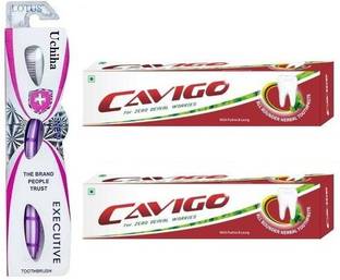 Uchiha Executive Sensitive ToothBrush & RCM Cavigo Herbal Toothpaste