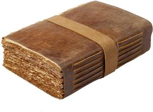 CRAFT CLUB Finished Leather Journal With Antique Paper Regular Journal Unruled 200 Pages