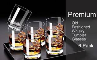 Avastro (Pack of 6) Premium Quality Crystal Clear Weighted Bottom Old Fashioned Glasses for Whiskey, Wine, Scotch, Cocktails, Juice, and Water 300ML Glass Set Pack of (6 pcs.) Glass Set Water/Juice Glass