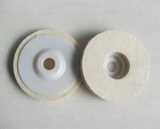 Ess Aar Wool Polishing Wheel Buffing Pad for polishing stainless steel, metal, marble, glass ceramic, 4 Inch (Set of 2) Metal Polisher