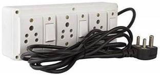 JELECTRICALS 3 Switch, 3 Socket & 3 Meter Wire Heavy Duty Extension Board 3  Socket Extension Boards